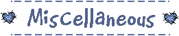 Miscellaneous